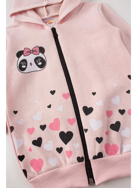 conjunto de bebe feminino moletom peluciado panda pho kids 4