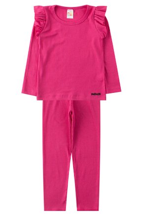 Conjunto Infantil Feminino Ribana Canelada Cores - PHO Kids