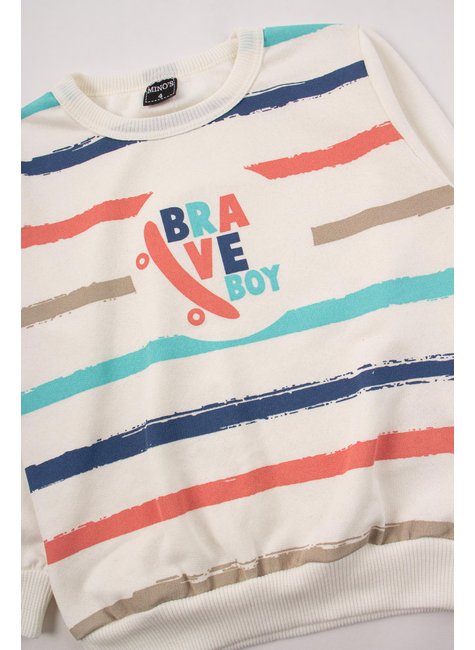 conjunto infantil masculino moletom peluciado brave boy mino s 4