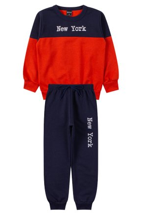 Conjunto Infantil Masculino Moletom Peluciado New York - Mino's