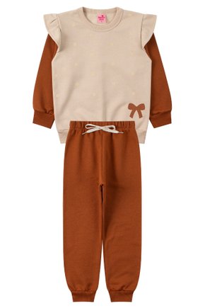 Conjunto Infantil Feminino Moletom Peluciado Charme - Menina Doce