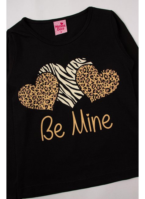 conjunto infantil feminino meia malhasuplex sublimado peluciado be mine menina doce 4