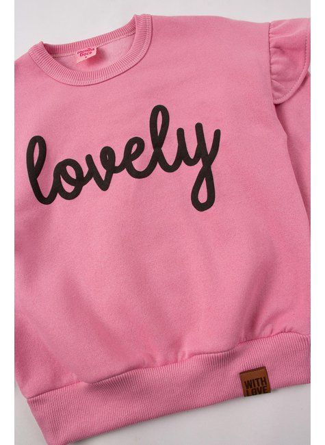 conjunto infantil feminino moletom peluciado lovely menina doce 29