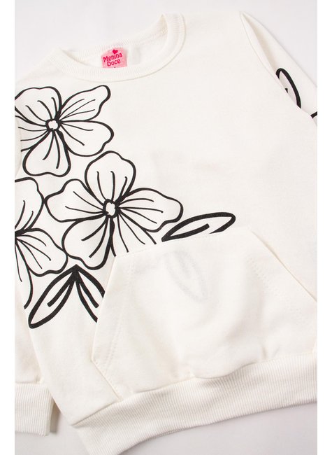 conjunto infantil feminino moletom peluciado charming menina doce 14