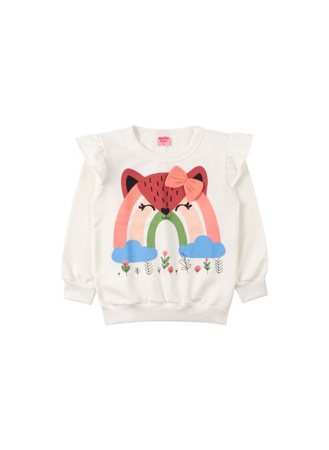 conjunto infantil feminino moletom peluciado fofura menina doce 2