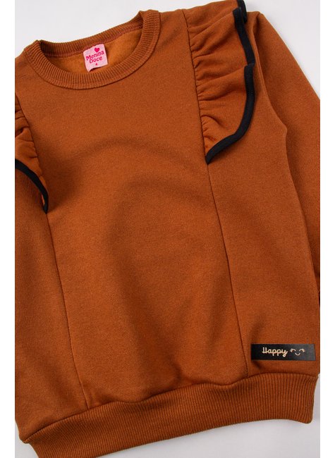 conjunto infantil feminino moletom peluciado charme menina doce 4
