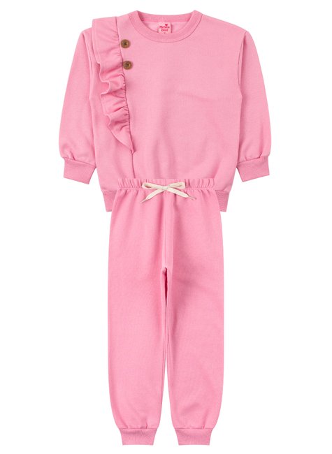 conjunto infantil feminino moletom peluciado charmosa menina doce 6