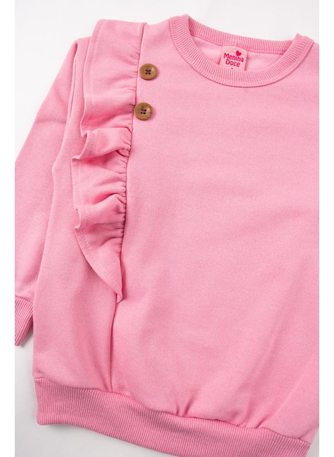 conjunto infantil feminino moletom peluciado charmosa menina doce 9