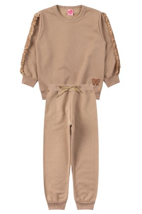 Conjunto Infantil Feminino Moletom Peluciado Bela - Menina Doce