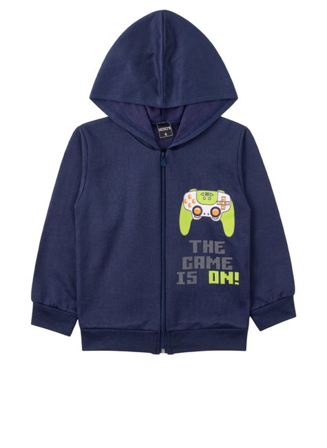jaqueta infantil masculino moletom peluciado game mino s