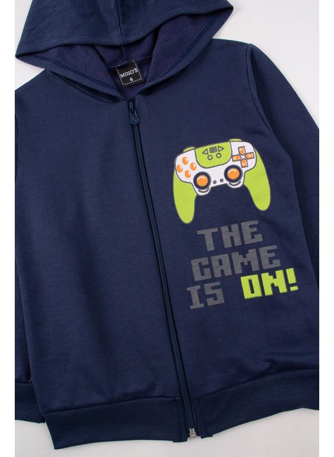 jaqueta infantil masculino moletom peluciado game mino s 2