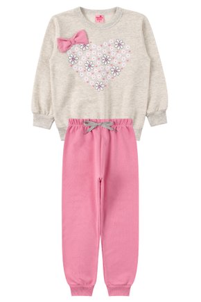Conjunto Infantil Feminino Moletom Peluciado Lovely - Menina Doce