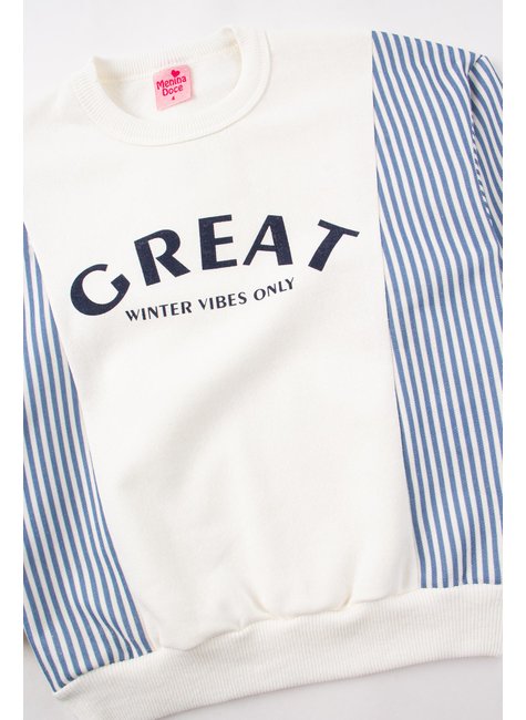 conjunto infantil feminino moletom peluciado great menina doce 4
