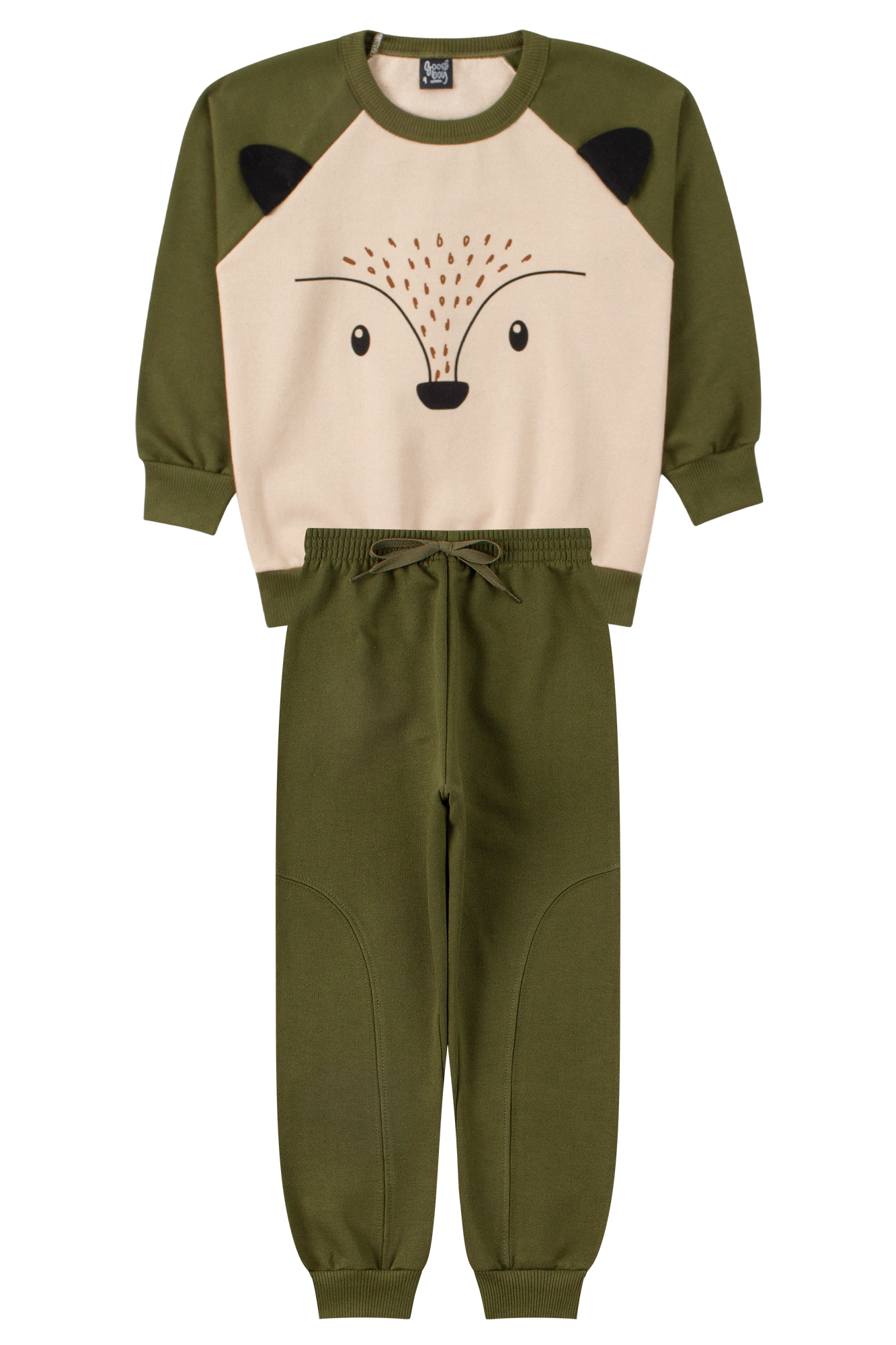 conjunto infantil masculino moletom peluciado fofinho good boy 3