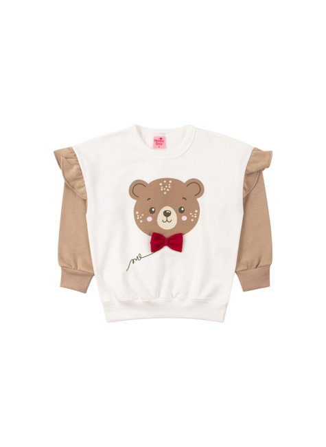 conjunto infantil feminino moletom peluciado fofura menina doce 7