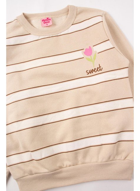 conjunto infantil feminino moletom peluciado sweet menina doce 14