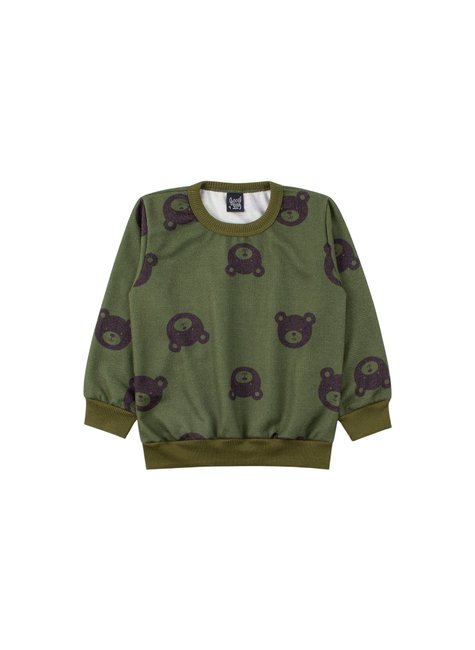 conjunto infantil masculino moletom sublimado peluciado ursos good boy 12