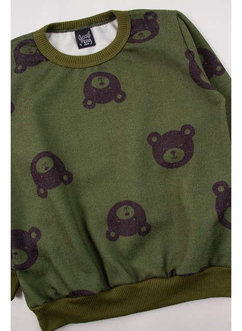 conjunto infantil masculino moletom sublimado peluciado ursos good boy 14