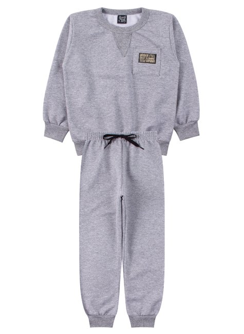 conjunto infantil masculino moletom peluciado urban feel good boy