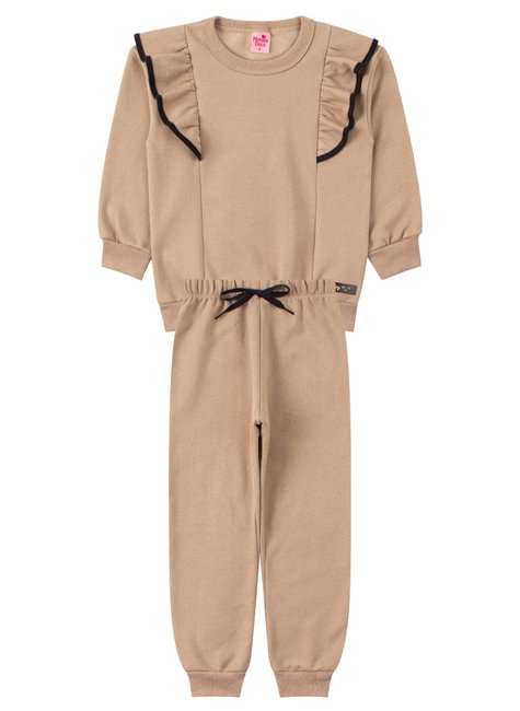 conjunto infantil feminino moletom peluciado charme menina doce