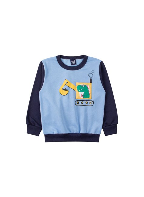 conjunto infantil masculino moletom peluciado dino good boy 12