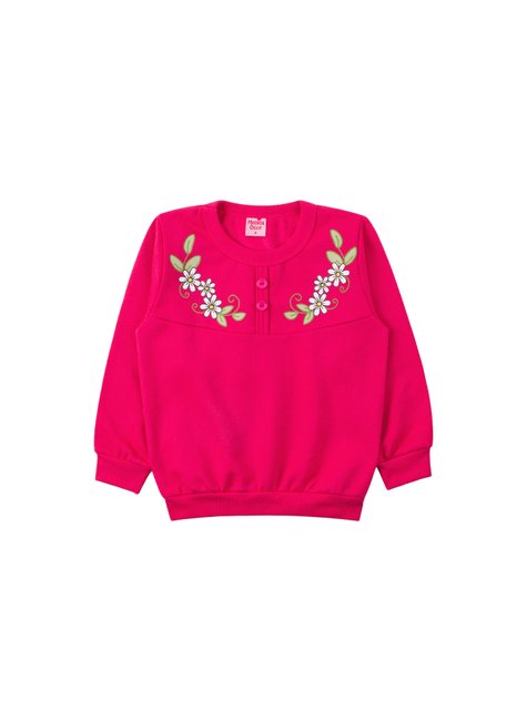 conjunto infantil feminino moletom peluciado pretty menina doce 2
