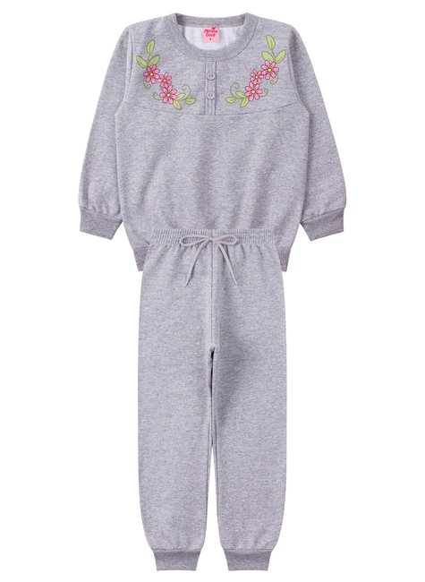 conjunto infantil feminino moletom peluciado pretty menina doce 6