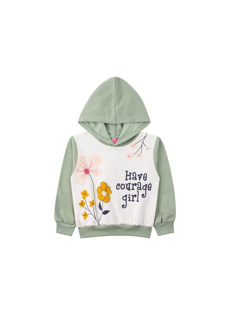 conjunto infantil feminino moletom peluciado have courage girl menina doce 2