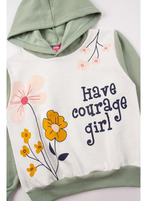 conjunto infantil feminino moletom peluciado have courage girl menina doce 4