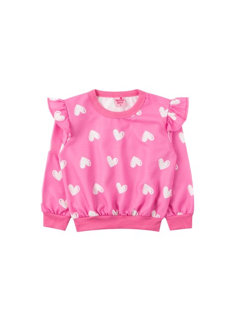 conjunto infantil feminino moletom sublimado peluciado hearts menina doce 2