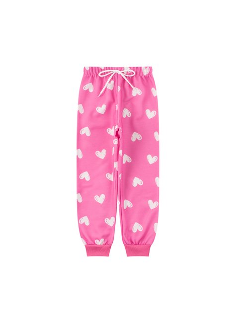 conjunto infantil feminino moletom sublimado peluciado hearts menina doce 3