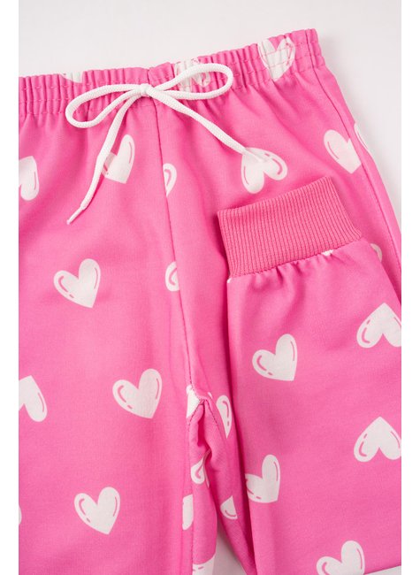 conjunto infantil feminino moletom sublimado peluciado hearts menina doce 5