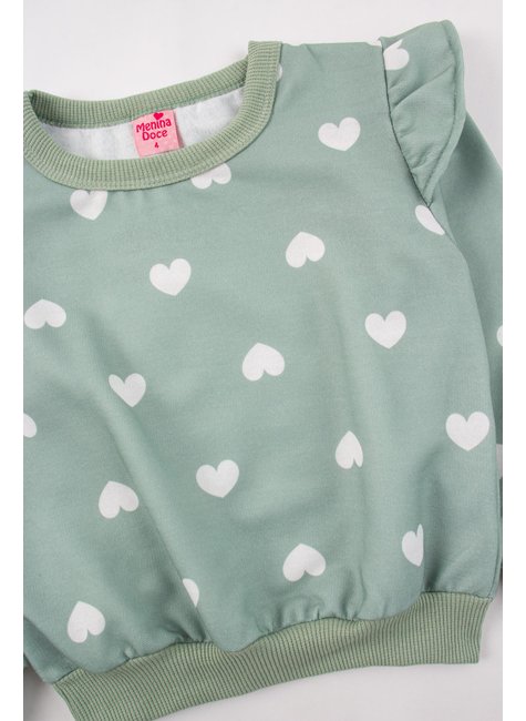 conjunto infantil feminino moletom sublimado peluciado coracoes menina doce 4