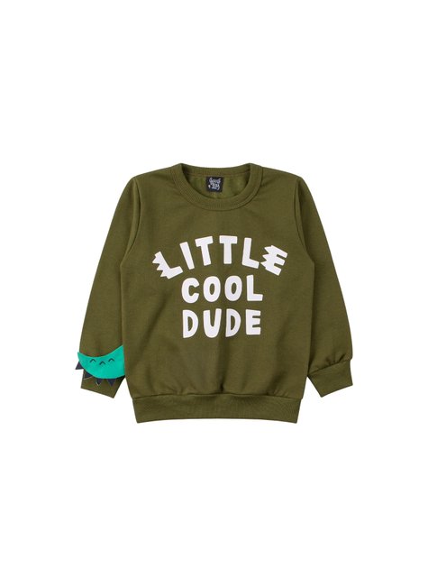conjunto infantil masculino moletom peluciado little cool dude good boy 12