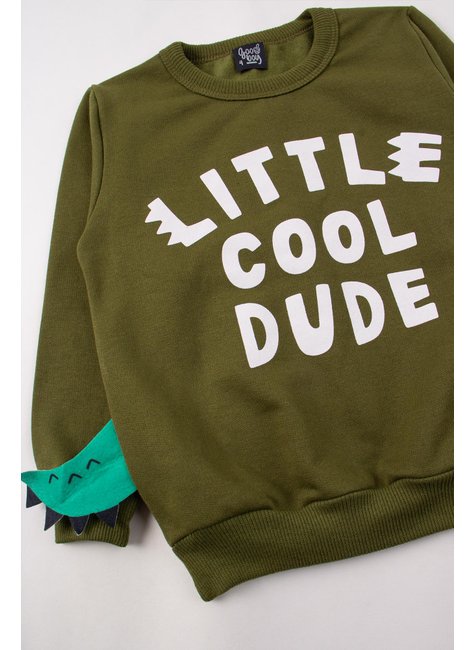 conjunto infantil masculino moletom peluciado little cool dude good boy 14