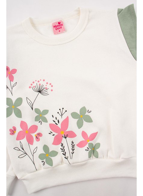 conjunto infantil feminino moletom peluciado charme menina doce 4