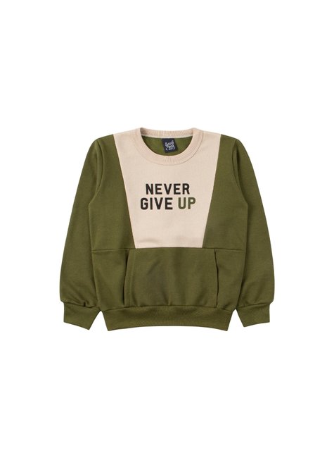 conjunto infantil masculino moletom peluciado never give up good boy 12