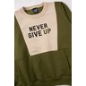 conjunto infantil masculino moletom peluciado never give up good boy 14