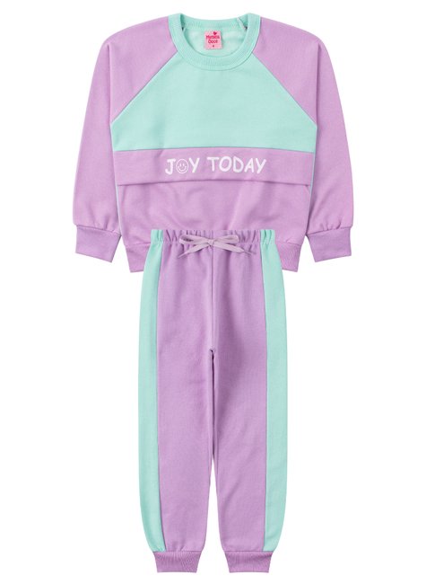 conjunto infantil feminino moletom peluciado joy today menina doce 6