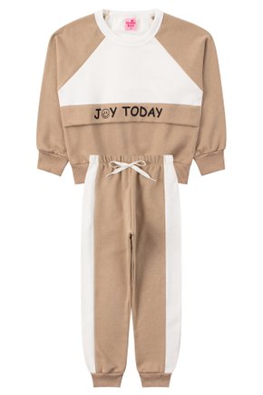 Conjunto Infantil Feminino Moletom Peluciado Joy Today - Menina Doce