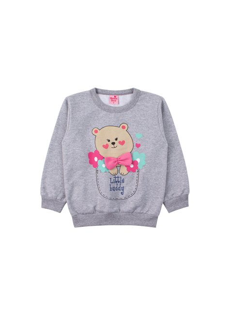 conjunto infantil feminino moletom peluciado little buddy menina doce 2