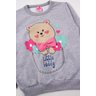 conjunto infantil feminino moletom peluciado little buddy menina doce 4