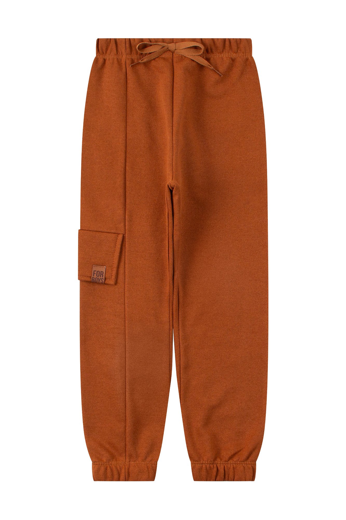 Calça Infantil Masculino Moletom Peluciado Cool Good Boy Caramelo