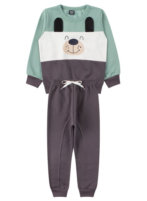 conjunto infantil masculino moletom peluciado dog good boy 6