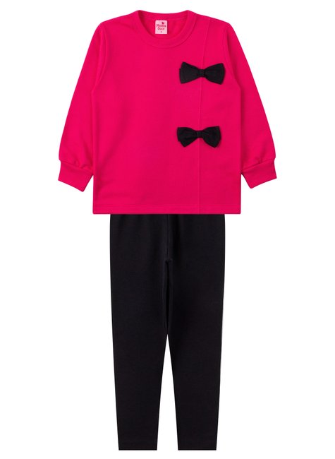 conjunto infantil feminino moletom peluciadocotton lacos menina doce 14
