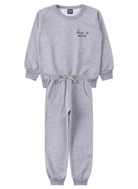 conjunto infantil masculino moletom peluciado less is more good boy 5