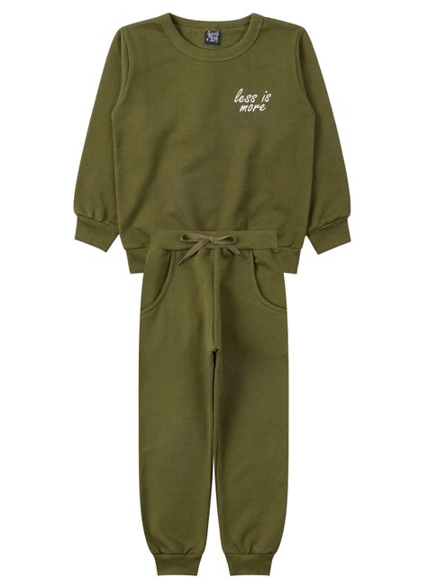 conjunto infantil masculino moletom peluciado less is more good boy 15