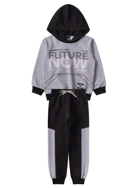 conjunto infantil masculino moletom peluciado future good boy