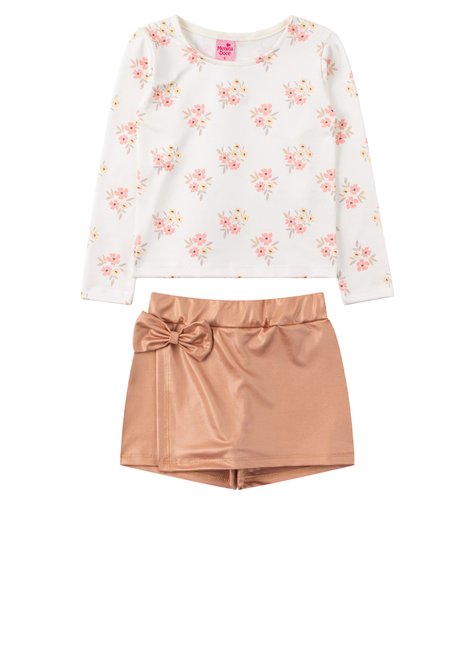 conjunto infantil feminino crepe sublimadocirre flowers menina doce