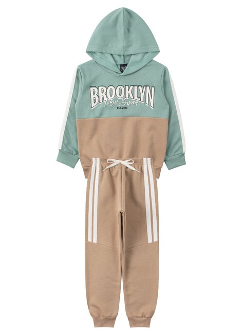 conjunto infantil masculino moletom peluciado brooklyn good boy 6